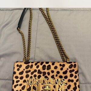 Versace Jeans Collection Leopard Crossbody Bag